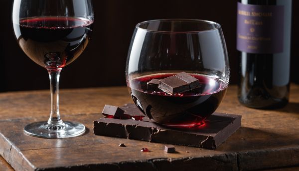 Le chocolat noir sublime un vin rouge puissant et boisé
