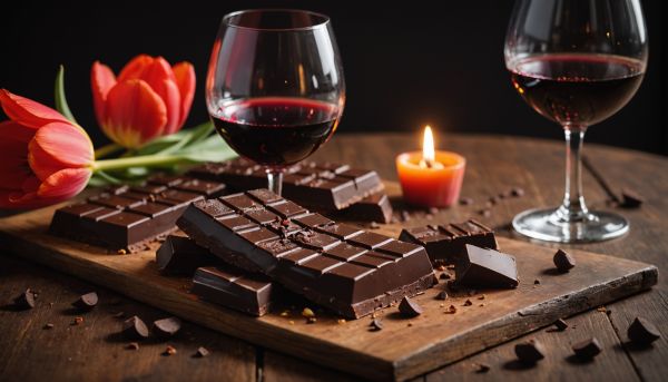 Marier chocolat noir et vin rouge puissant
